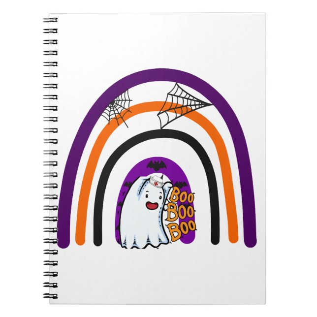Nurse Boo Crew Funny Nurses Halloween Matching Anteckningsbok (Framsidan)
