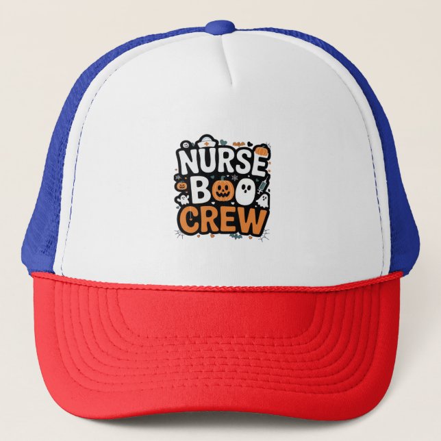 Nurse Boo Crew Halloween Healthcare Hero Spooky Keps (Framsida)