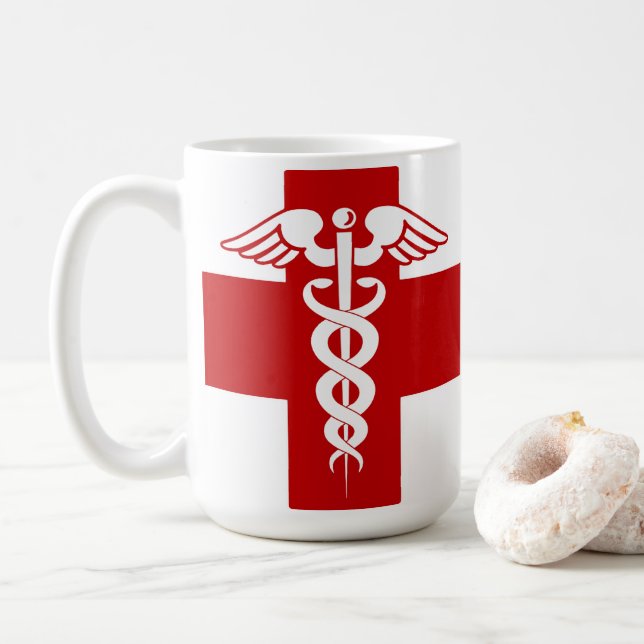 Nurse Caduceus Kaffemugg (Med munk)
