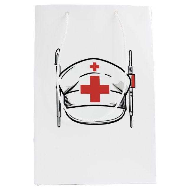 Nurse Cap with Red Cross and Medical Tools Design (Framsidan)