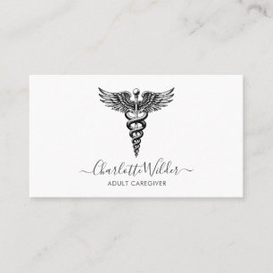 Nurse Caregiver Caduceus Visitkort
