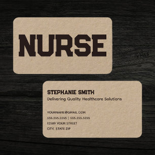 Nurse Caregiver Visitkort