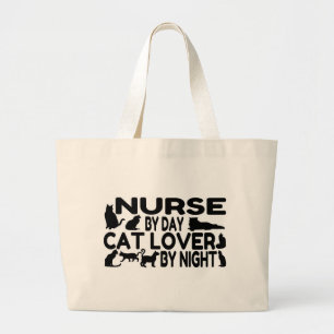 Nurse Cat Lover Jumbo Tygkasse