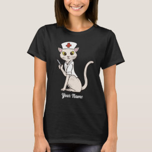 Nurse Cat - White Kattunge Nurse Cat Lover T Shirt