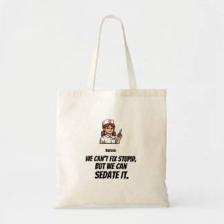 Nurse Character Tote Bag | Healthcare Worker Gift  Tygkasse