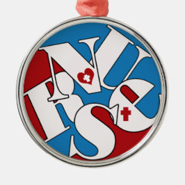 NURSE CHRISTMAS ORNAMENT JUMBLED BREV ROLIGT