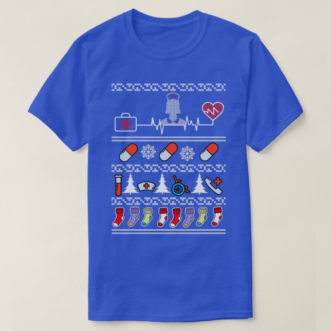 nurse christmas sweater nursing gift t shirt (Design framsida)