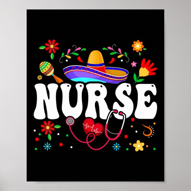 Nurse Cinco De Mayo Mexican Poster (Framsidan)