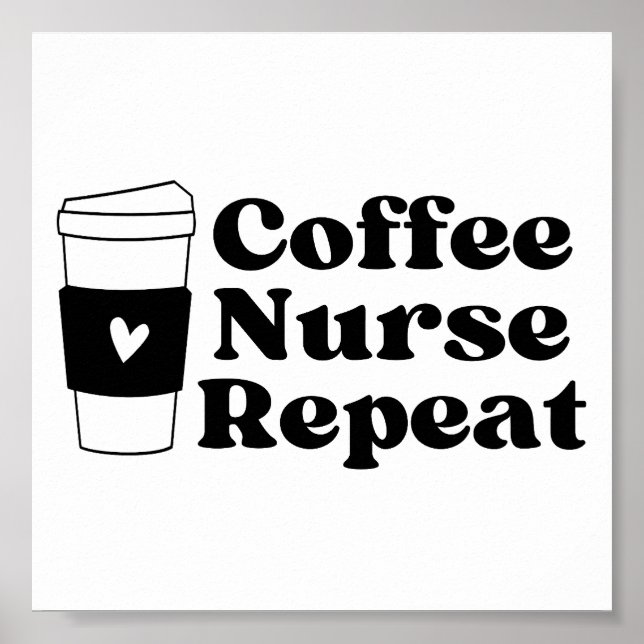 Nurse Coffee Älskare Poster (Framsidan)