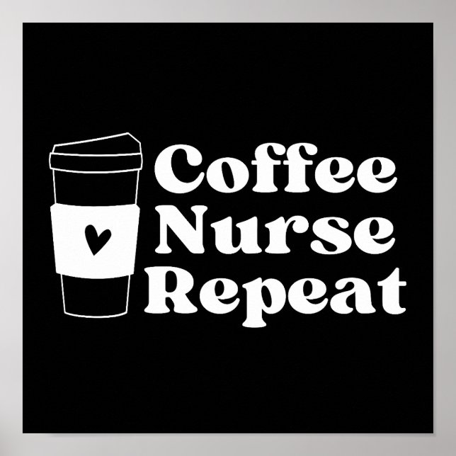 Nurse Coffee Älskare Poster (Framsidan)