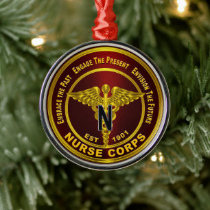 Nurse Corps jul Julgransprydnad Metall
