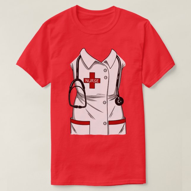 Nurse Costume Funny RN LPN Costumes T Shirt (Design framsida)