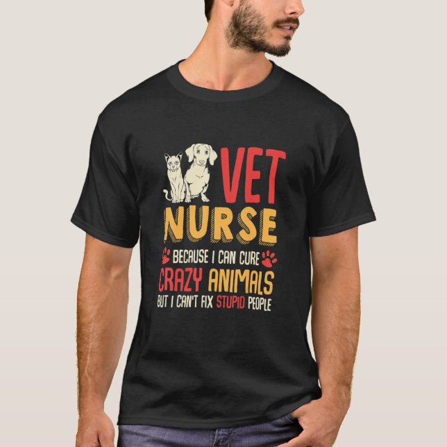 Nurse Cute Hund Sloth Rabbit Horse Fish Turtle Pet T Shirt (Framsida)