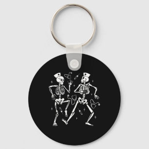 Nurse Dancing Skeleton Halloween Skeleton Costume Nyckelring