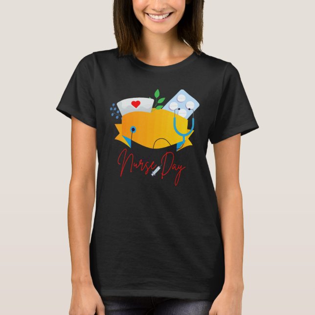 nurse day Quote Best nurse day Nice T Shirt (Framsida)
