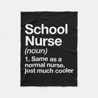 Nurse Definition Funny Back to school Första dagen Fleecefilt