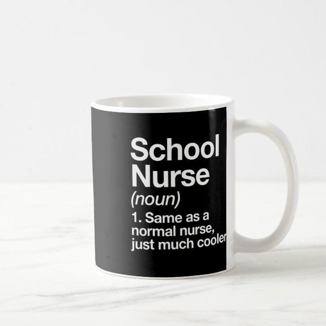 Nurse Definition Funny Back to school Första dagen Kaffemugg (Höger)