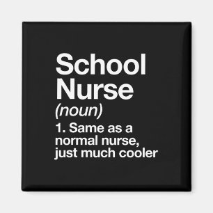 Nurse Definition Funny Back to school Första dagen Magnet