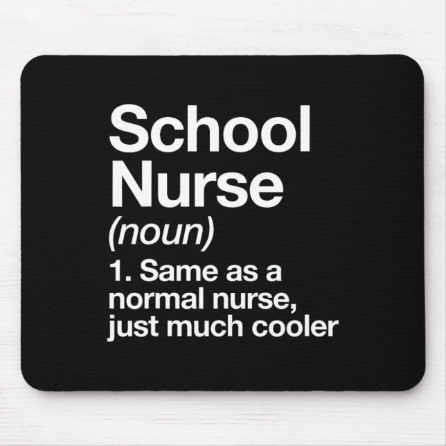 Nurse Definition Funny Back to school Första dagen Musmatta (Framsidan)