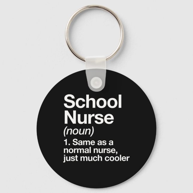 Nurse Definition Funny Back to school Första dagen Nyckelring (Framsida)
