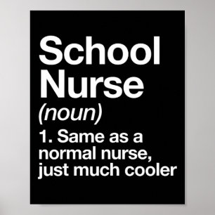 Nurse Definition Funny Back to school Första dagen Poster