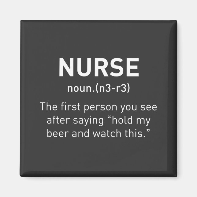 Nurse Definition Funny | Registrerade sjukskötersk Magnet (Framsidan)
