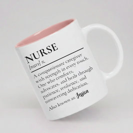 Nurse Definition Mug Personalized Gift for Nurses Två-Tonad Mugg