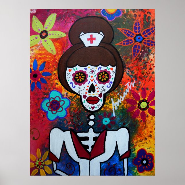 NURSE DIA DE LOS MUERTOS POSTER (Framsidan)