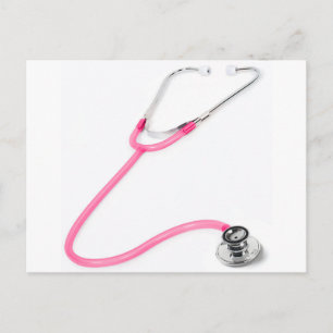 Nurse Doktor Rosa Stethoscope EMT Vykort