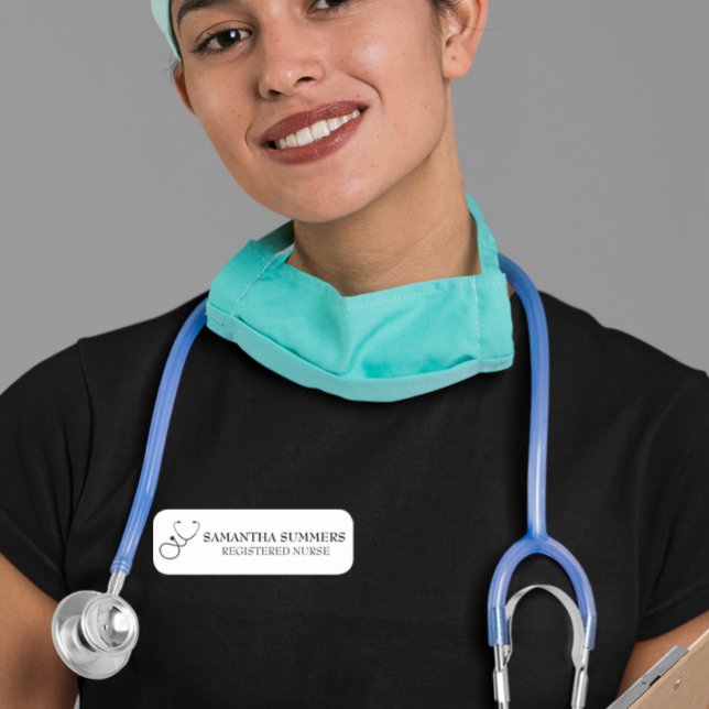 Nurse Doktor Stethoscope Medical RN Namnbricka (Skapare uppladdad)