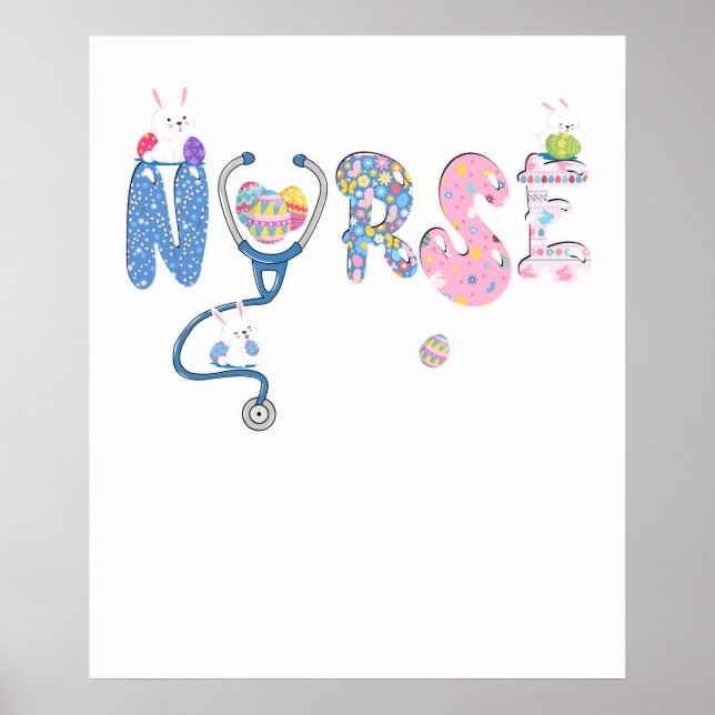 nurse easter, retro, vintage poster (Framsidan)