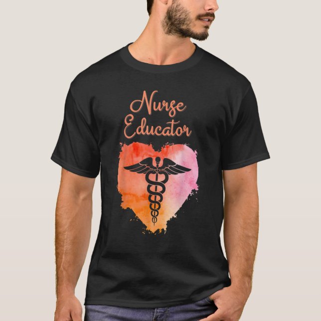 Nurse Educator  Nurses Nursing Graduation Caduceus T Shirt (Framsida)