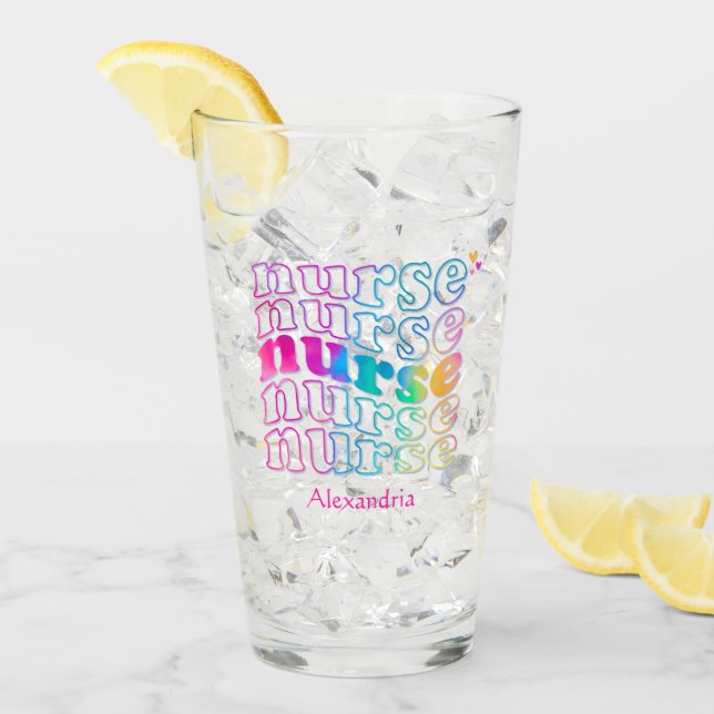 Nurse Elegant Färg Glaskopp (Framsida Ice)