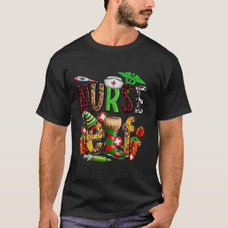 Nurse Elf jul Nursing Nurse Life Buffalo Pla T Shirt