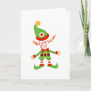 Nurse Elf-julklappgåvor Helgkort