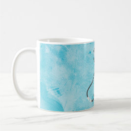 Nurse eller Doktor Stethoscopes Monogram Blue Kaffemugg