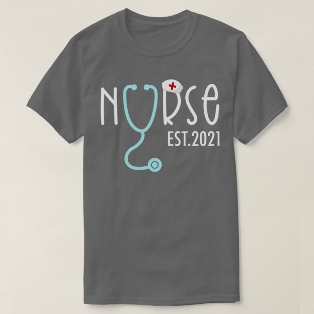 Nurse Est 2023 RN Nursing School Studenten Gradua T Shirt (Design framsida)