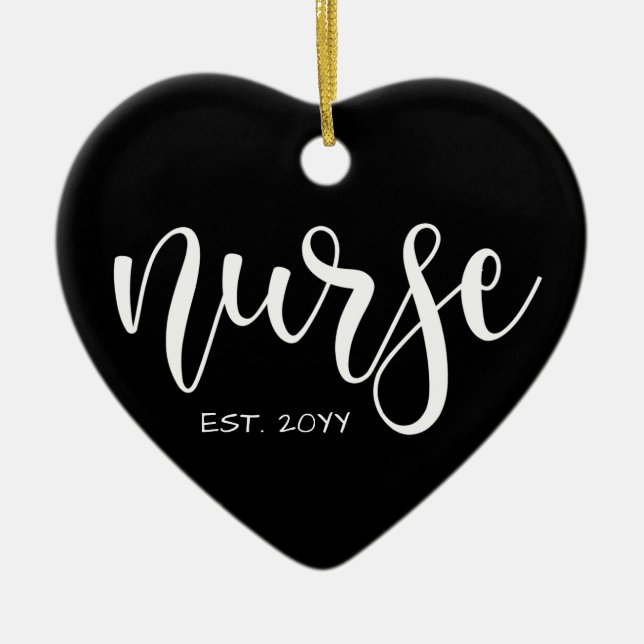Nurse Est Anpassningsbar År Student Nurse RN stude Julgransprydnad Keramik (Framsidan)