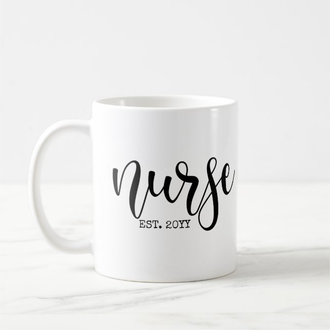 Nurse Est Anpassningsbar År Student Nurse RN stude Kaffemugg (Vänster)