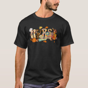 Nurse Fall Pumpkin Turkiet Retro Thanksgiving Nurs T Shirt