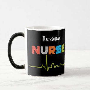 Nurse Fantastisk Roligt Brev Black Mugg
