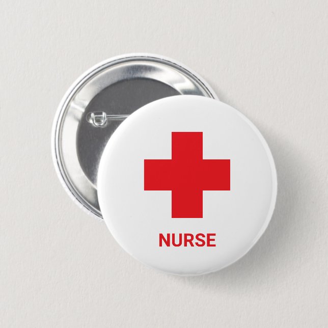 Nurse & First Aid, Cross, Ambulance, Doctor Button Knapp (Framsida & baksida)