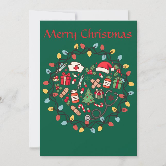 Nurse Flat Greeting Card Kort (Framsida)