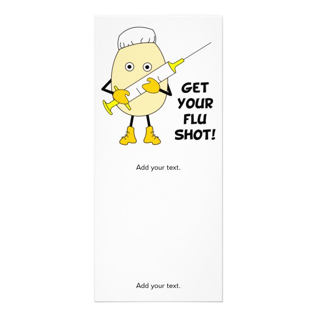 Nurse Flu Shot Egghead Reklamkort (Framsidan)