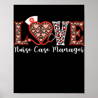 Nurse Fodral Manager Kärlek Heart Stetoscope för Poster