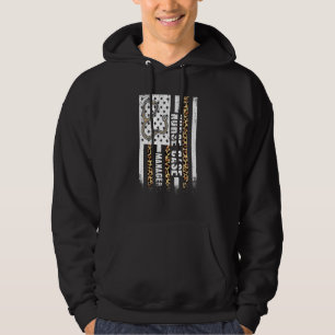 Nurse Fodral Manager Stehoscope Usa American Flagg Hoodie