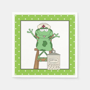 Nurse Frog party pappra blöjor Pappersservett