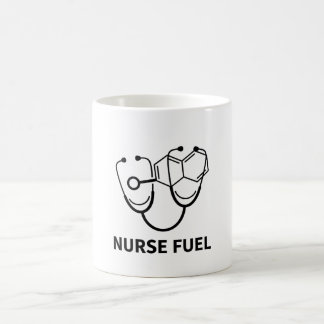 Nurse Fuel Caffeine Molecule Stethoscope Minimalis Kaffemugg