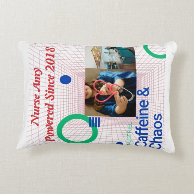 Nurse Fuel Dekorativ kudde - Caffeine & Chaos Funn (Baksidan)