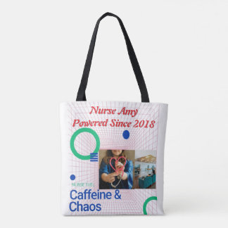 Nurse Fuel Tote Bag - Funny Caffeine & Chaos Nurse Tygkasse